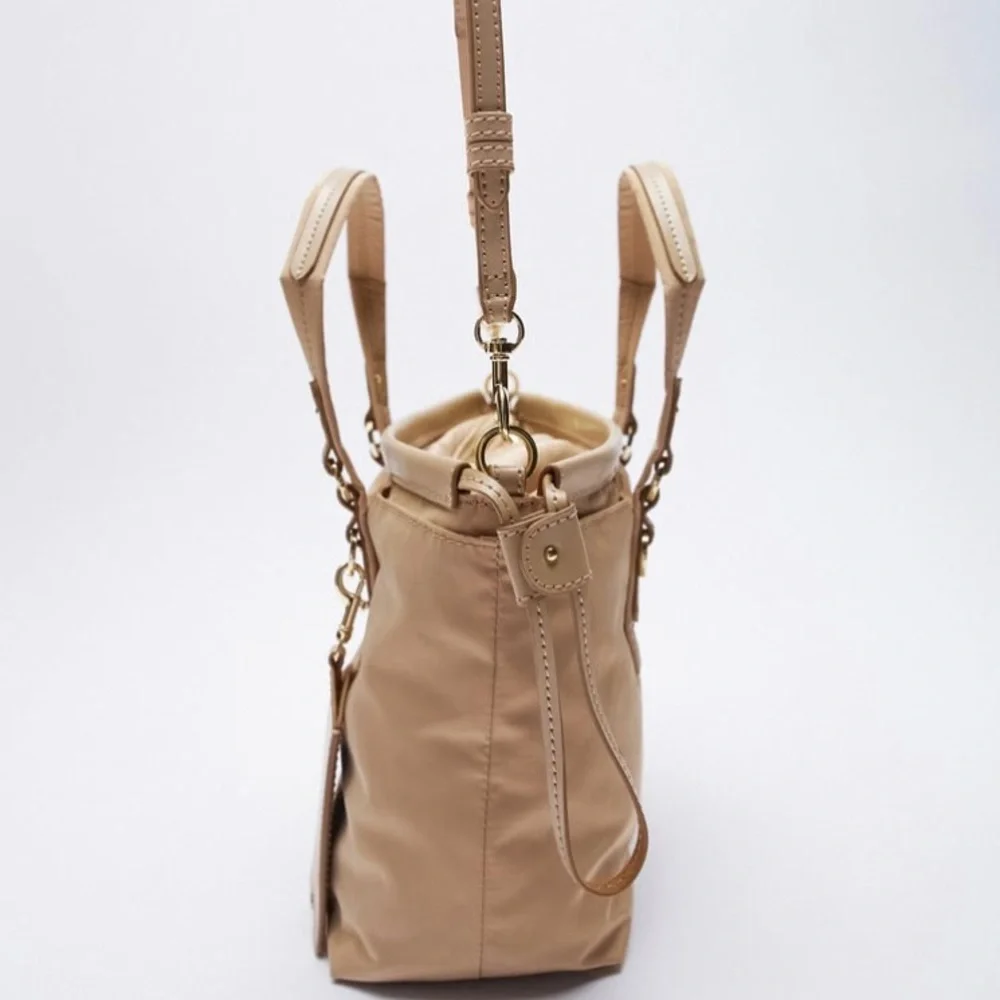 Zara Nylon Mini Tote and Crossbody Bag - Picture 4 of 8